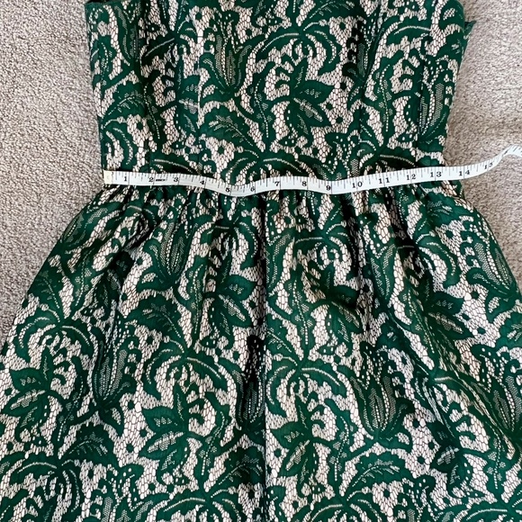 Zara Green Lace Mini Dress - Picture 6 of 9